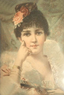 Victorian lady with feather